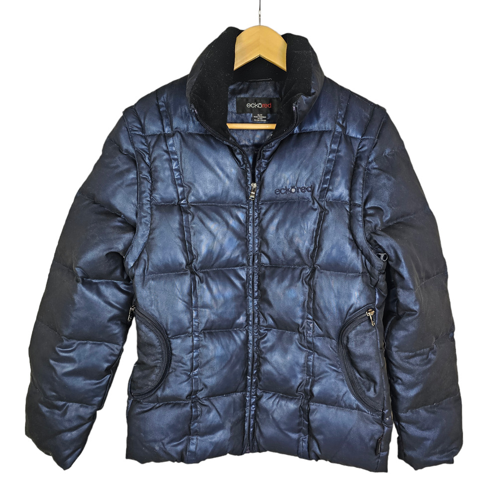 Vintage Y2K EckoRed Blue Puffer Jacket S